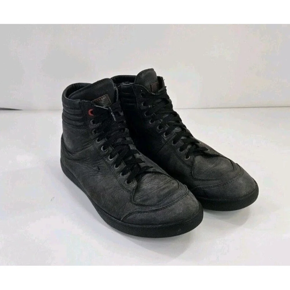 tcx x-groove WP black sneakers mens motorcycle biker hi tops leather ankle guard